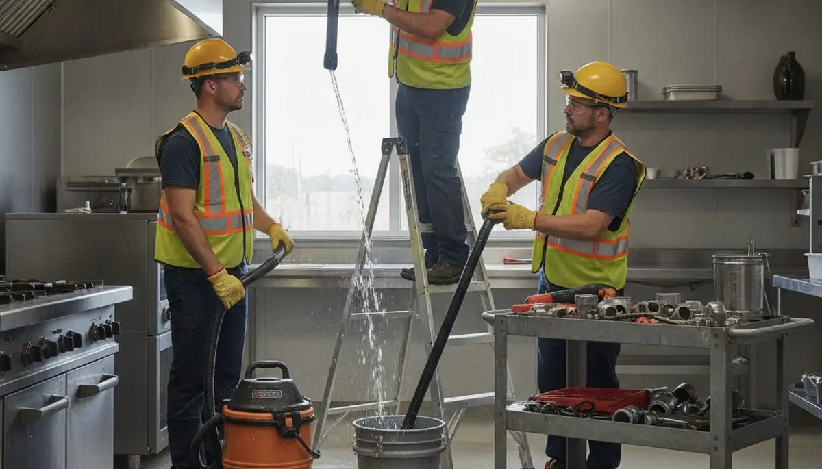 Emergency plumber repairing a burst pipe in Flagstaff, AZ home for fast same-day service