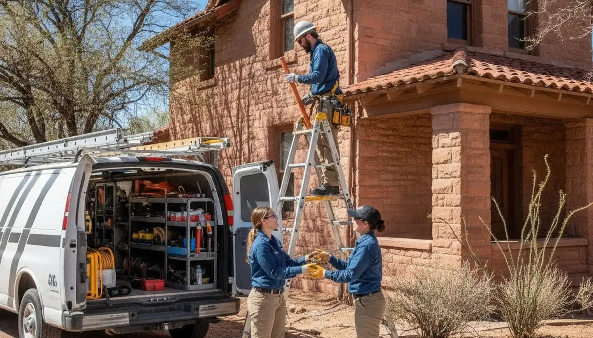 Plumber repairing a leak in Flagstaff, AZ, for reliable plumbing repair service