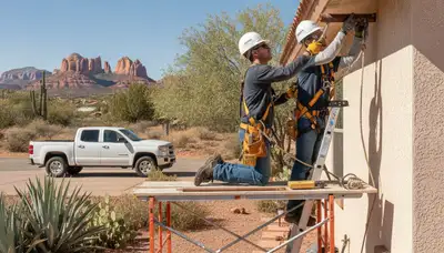 Flagstaff, AZ plumber repairing a residential plumbing line for leak and pipe repair service