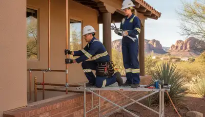 Plumber repairing a leak in Flagstaff, AZ, for reliable plumbing service