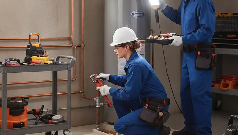 Flagstaff, AZ plumber repairing a home pipe for fast plumbing repair service