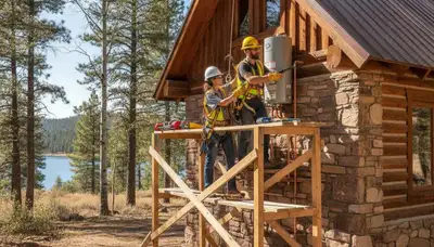 Plumber repairing a pipe in Flagstaff, AZ for residential plumbing service
