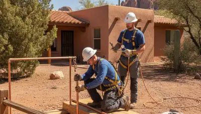 Flagstaff, AZ plumber repairing a residential leak for local plumbing service