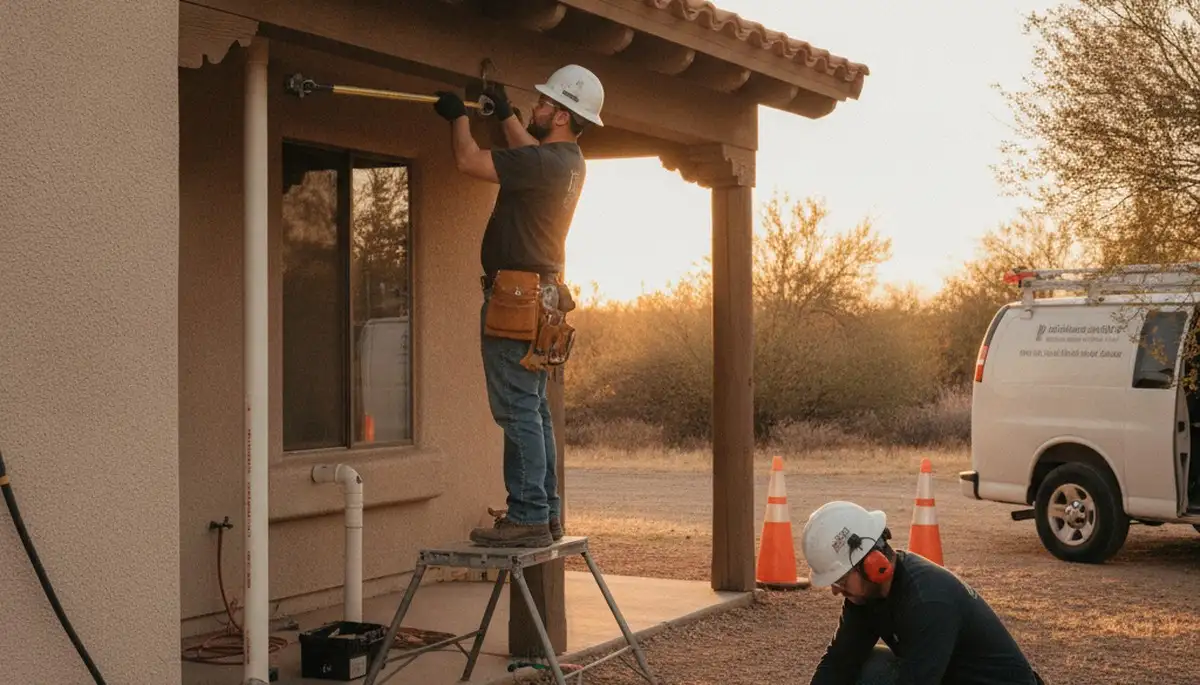 Plumber repairing a pipe in Flagstaff, AZ for reliable plumbing service