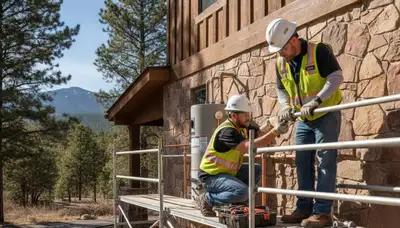 Flagstaff, AZ plumber repairing a leak for a local plumbing service