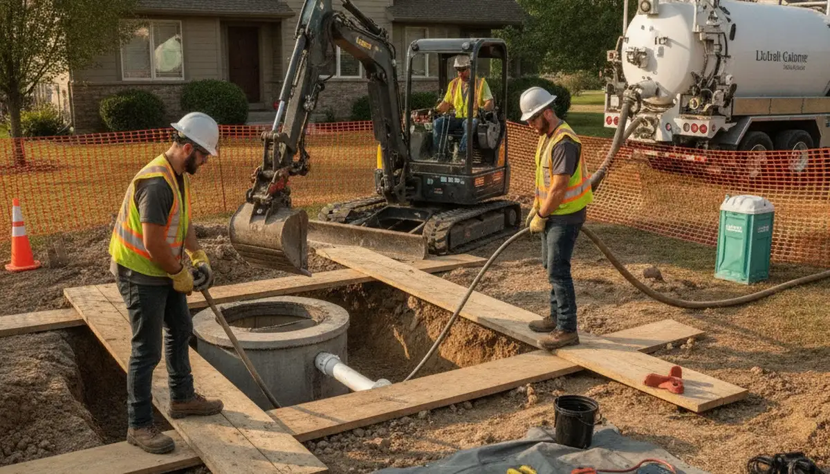 Septic repair service for Flagstaff, AZ home by On Call Plumbers on a service call