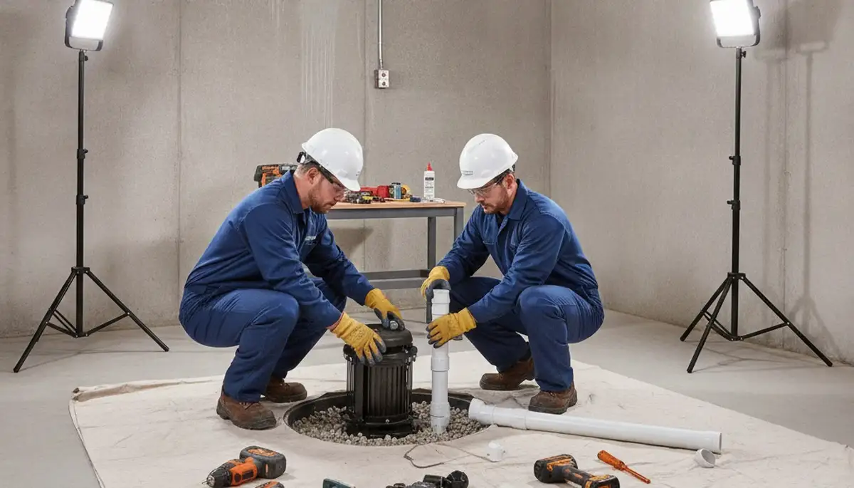Sump pump installation in Flagstaff, AZ to protect homes from snowmelt and runoff